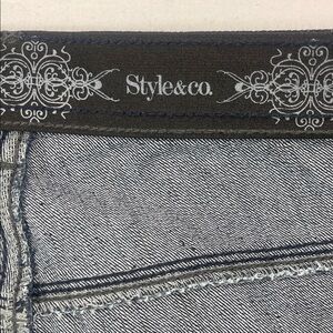 Style & Co. Black and Gray Denim Jeans